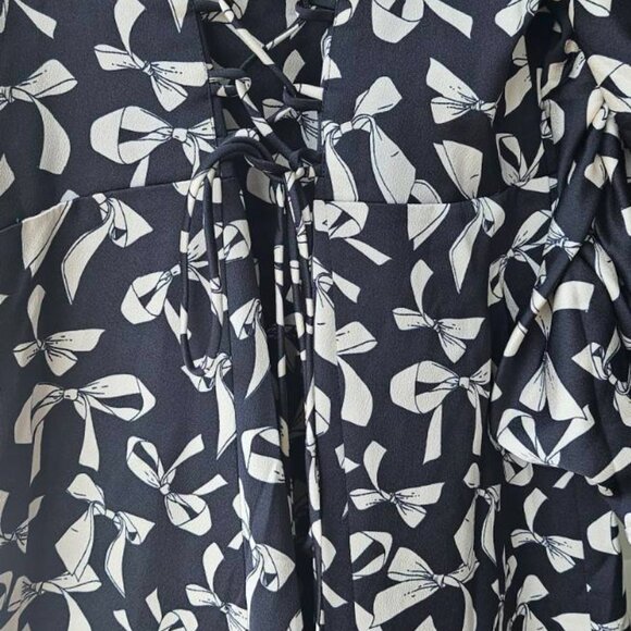 For Love & Lemons Angelica Bows Printed Retro Maxi Dress XS - Picture 3 of 3